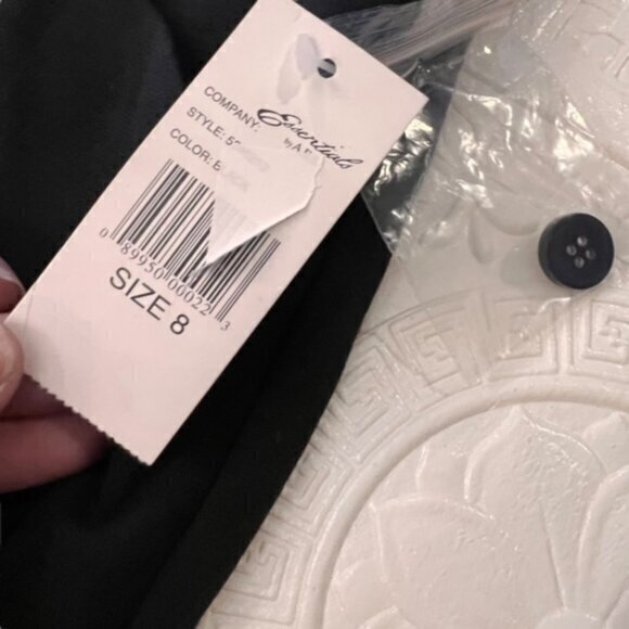 ESSENTIALS by ABS Black Dress Pants Wide Leg Womens Size 8 Office Going Out NWT - Picture 5 of 14